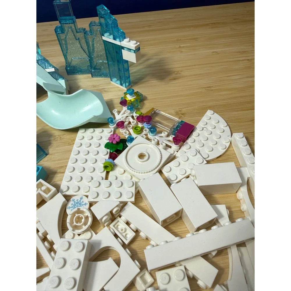 Lego Disney Frozen Replacement Parts Lot Translucent Ice Castle Bricks Slide